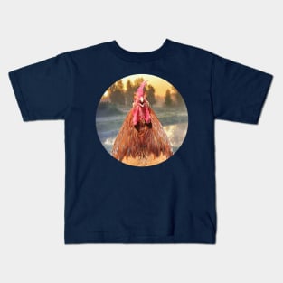 Rise and Shine - Whimsical rooster series #1 Kids T-Shirt